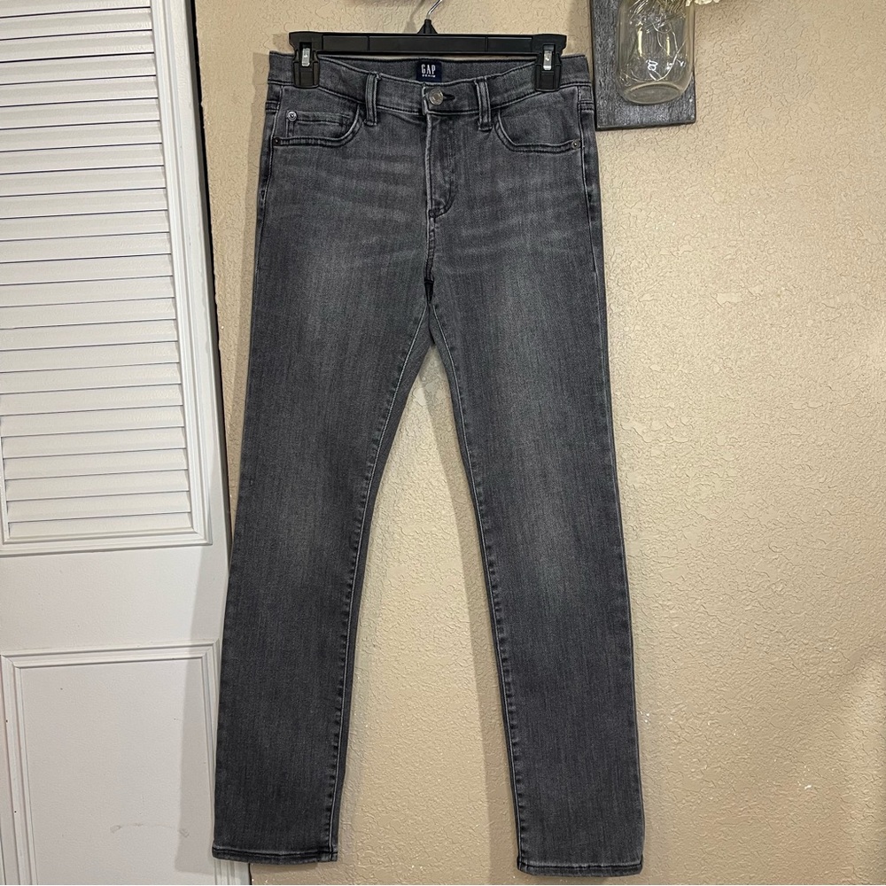 GAP Boys Stretch Skinny Gray Wash Jeans Size 14